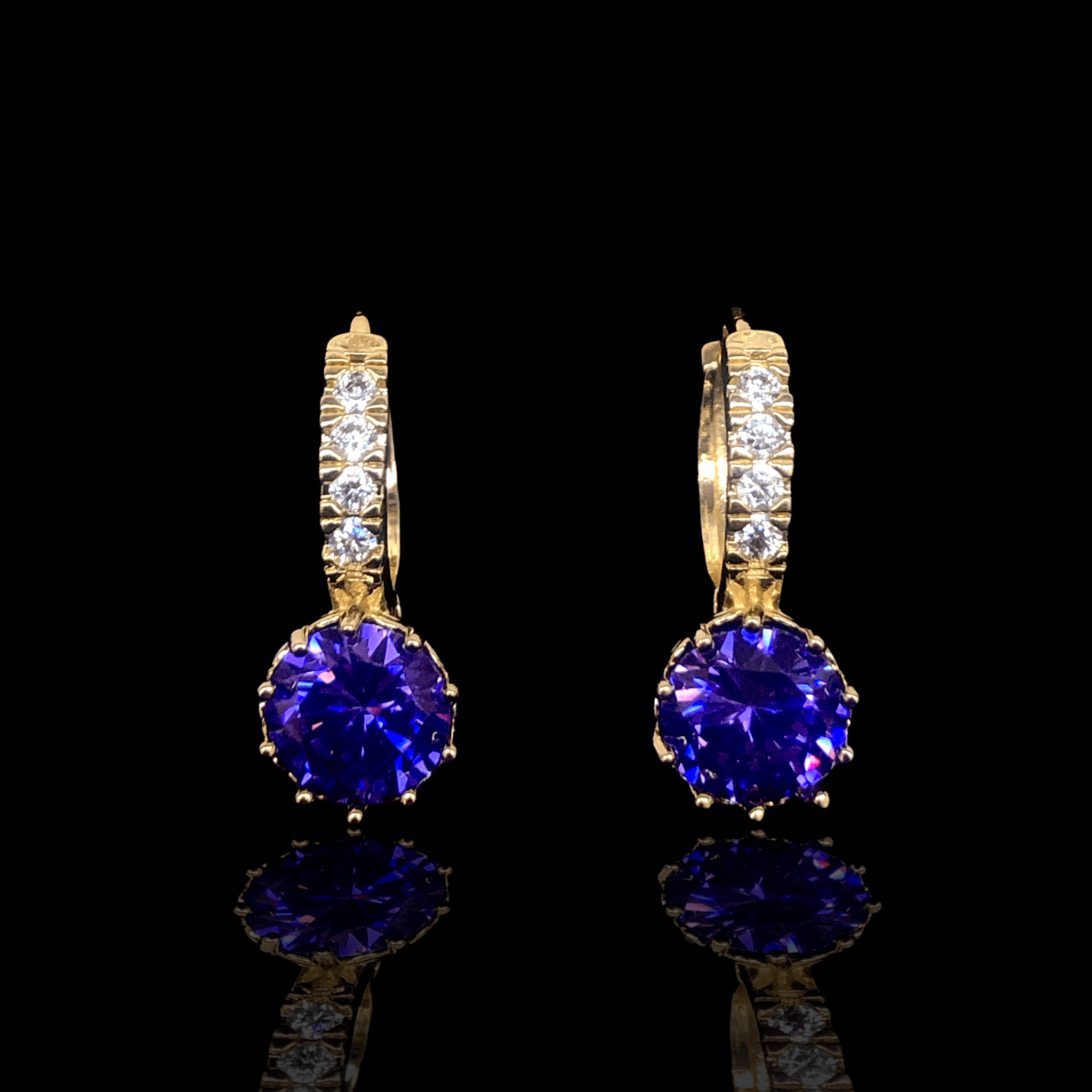 OLE 0294 -18K Gold Filled Oro Laminado EARRINGS, NEW - KUANIA