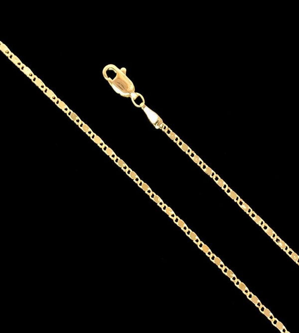 18K Gold Filled 1.8mm Mirror Chain (Pack of 12) -18K Gold Filled Oro Laminado CHAIN, NEW - KUANIA