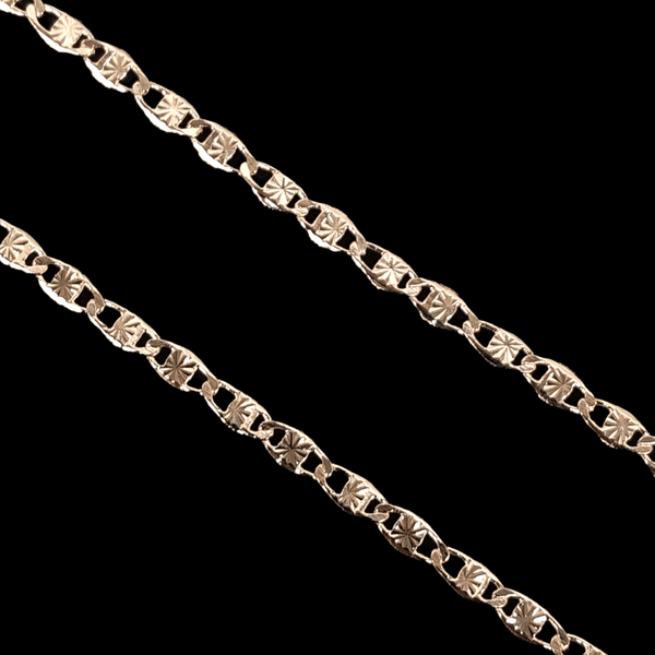 18K Gold Filled 2.5mm Criss Cut Valentino Chain (Pack of 6) -18K Gold Filled Oro Laminado chain, new - KUANIA