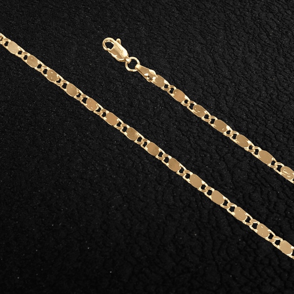 18K Gold Filled 3mm Mirror Chain (Pack of 12) -18K Gold Filled Oro Laminado CHAIN, NEW - KUANIA