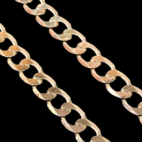 18K Gold Filled 9mm Curb Chain (Pack of 2) -18K Gold Filled Oro Laminado CHAIN - KUANIA