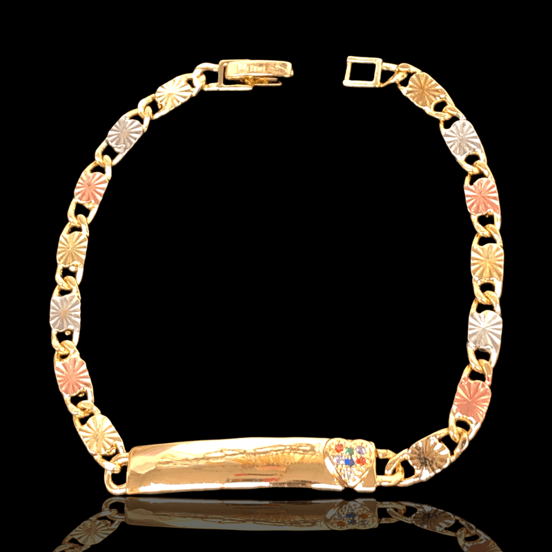 OLB 0097 -18K Gold Filled Oro Laminado BRACELET, NEW - KUANIA