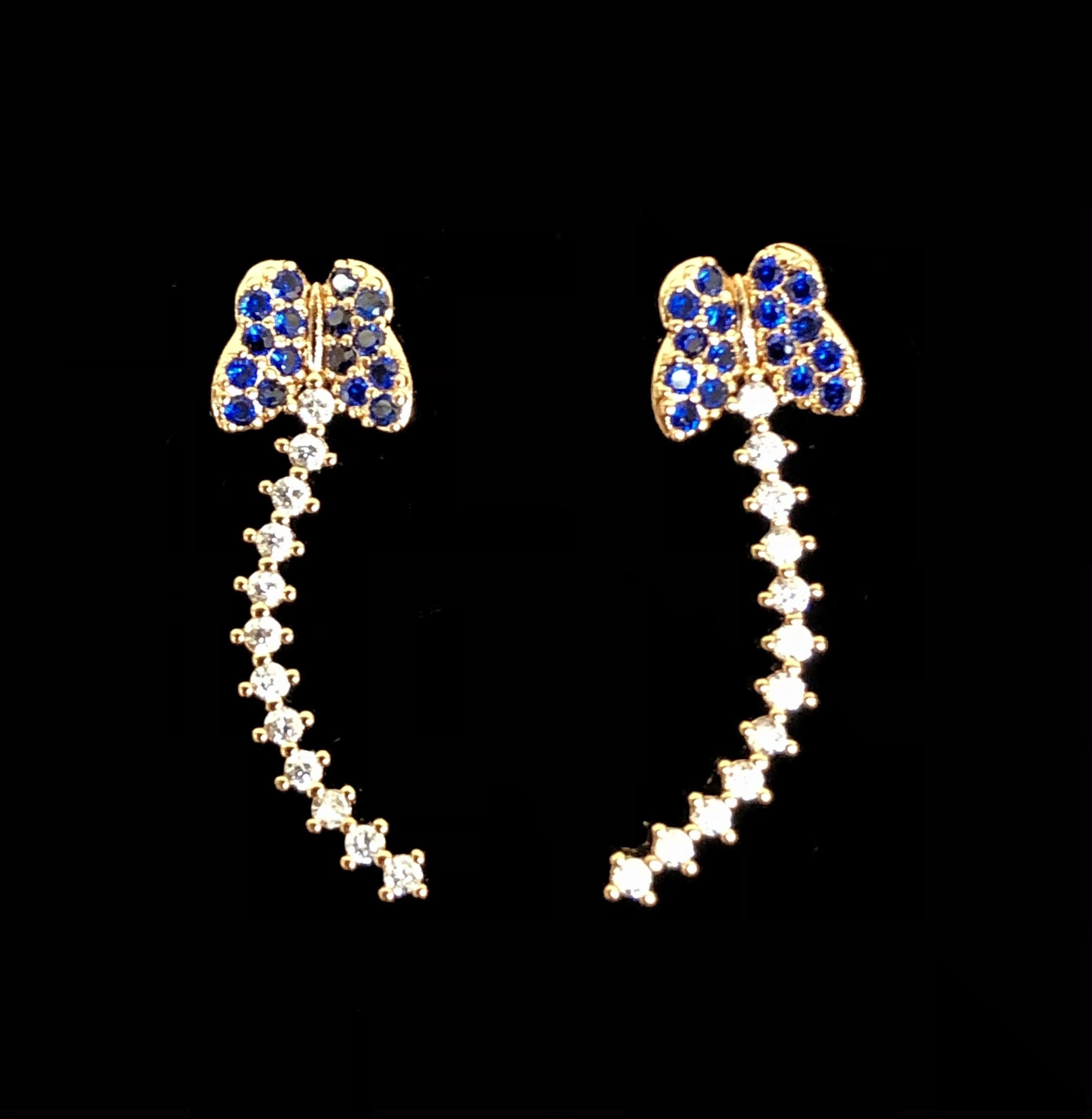 OLE 0018 -18K Gold Filled Oro Laminado EARRING, EARRINGS, NEW - KUANIA