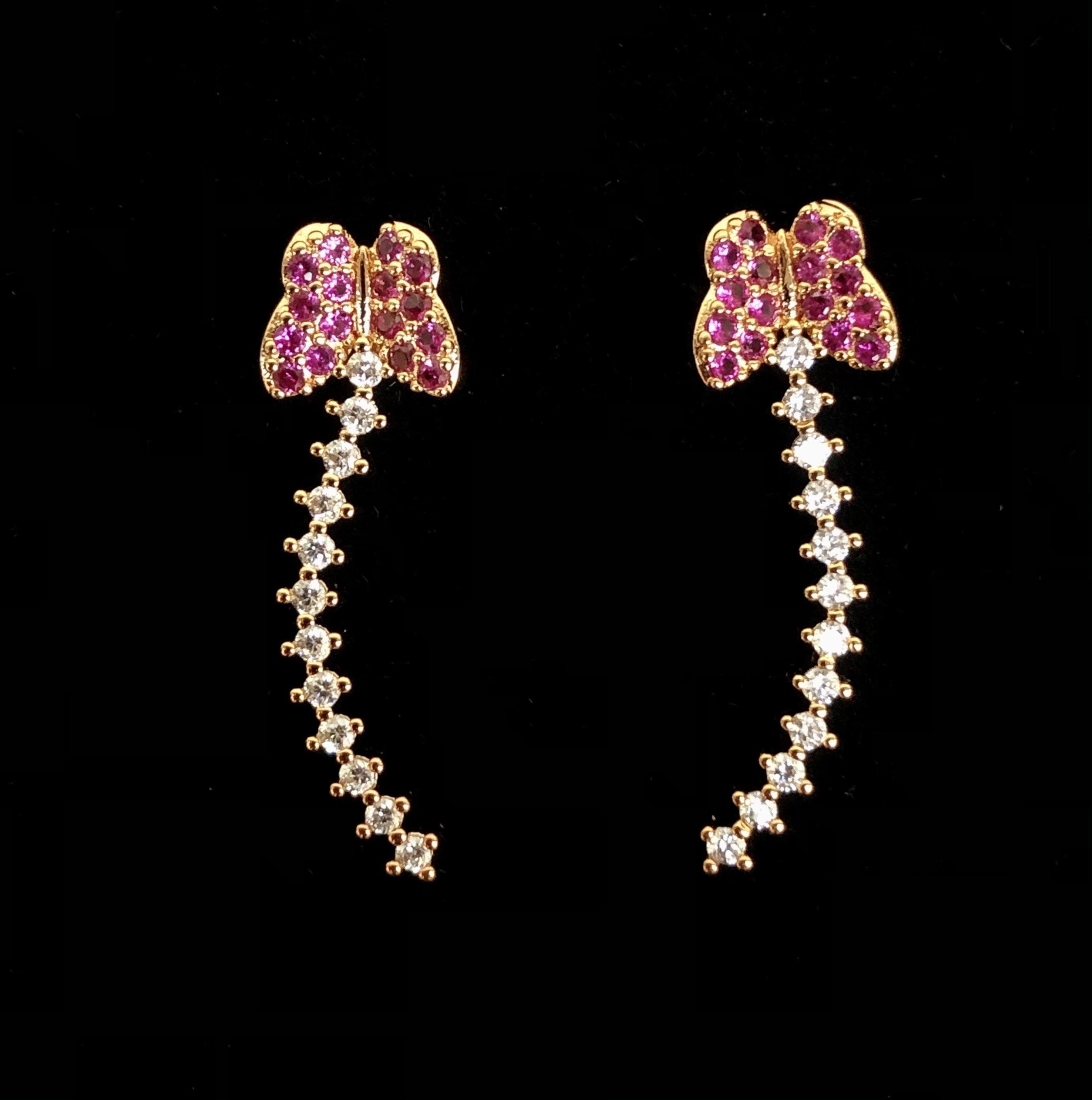 OLE 0018 -18K Gold Filled Oro Laminado EARRING, EARRINGS, NEW - KUANIA