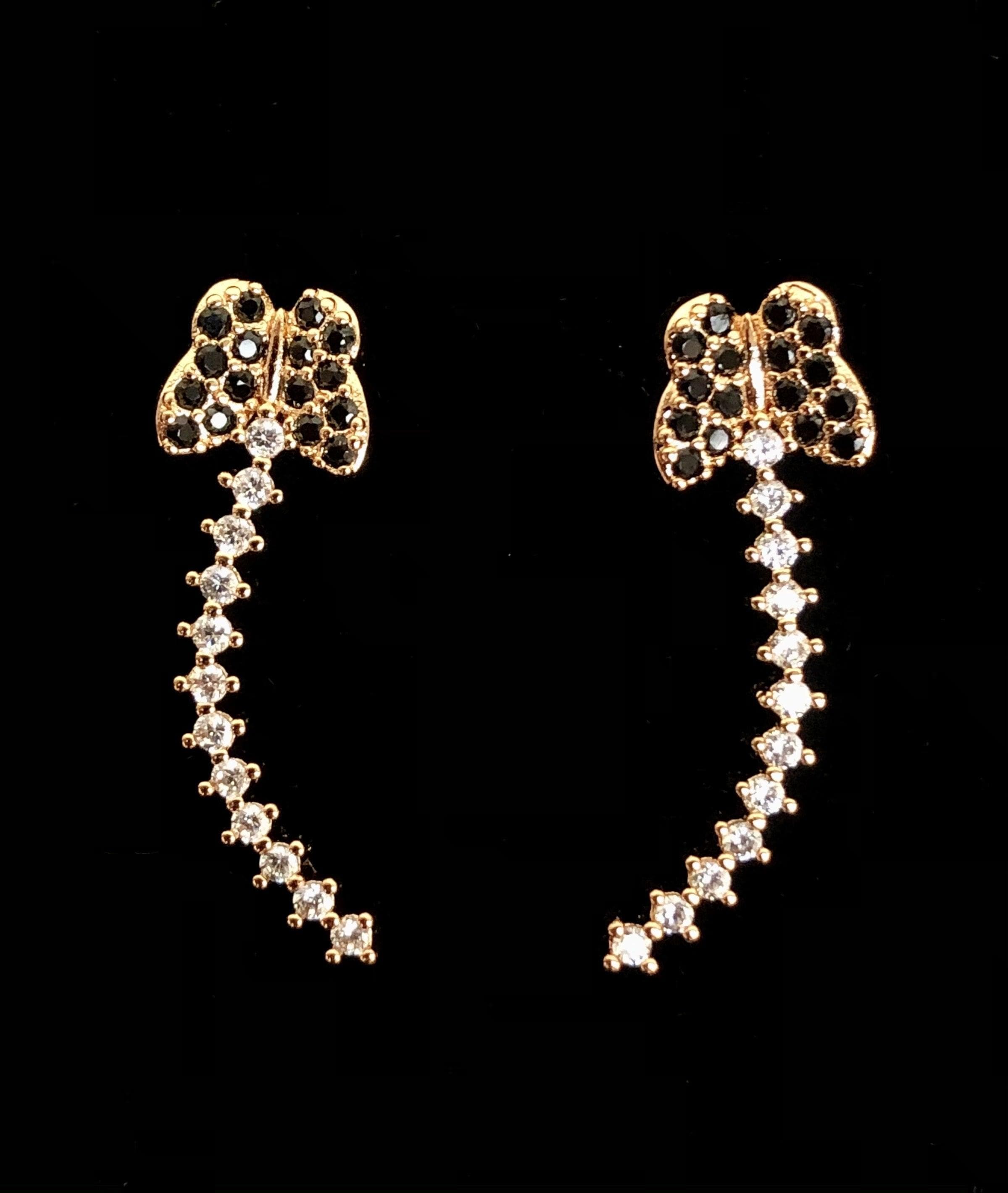 OLE 0018 -18K Gold Filled Oro Laminado EARRING, EARRINGS, NEW - KUANIA