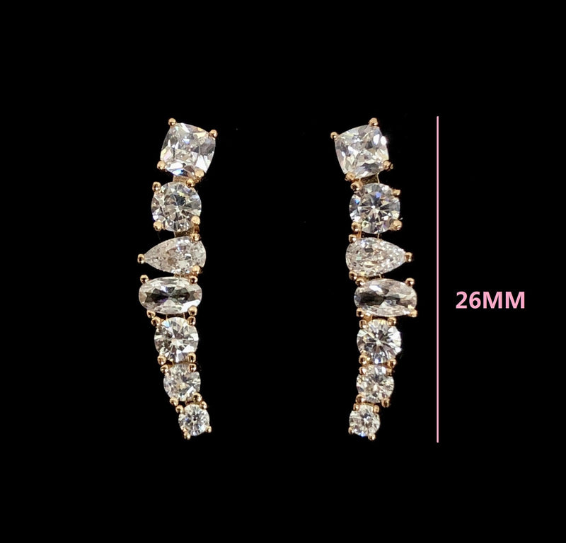 OLE 0028 -18K Gold Filled Oro Laminado EARRINGS, NEW - KUANIA