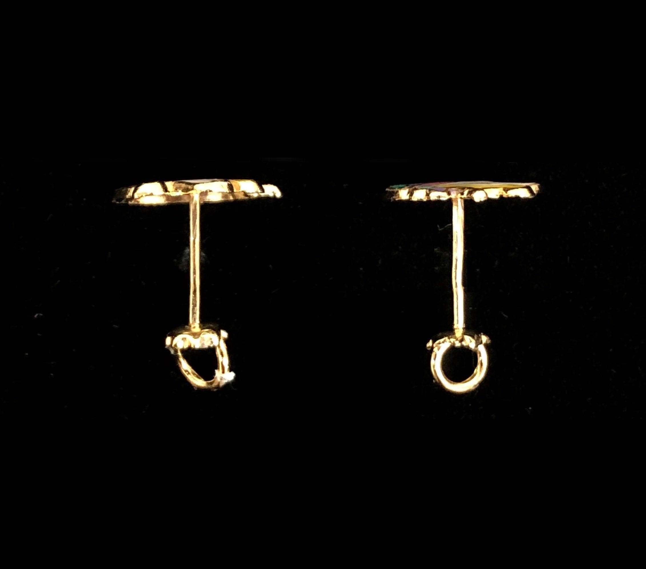 OLE 0048 -18K Gold Filled Oro Laminado EARRINGS, NEW - KUANIA