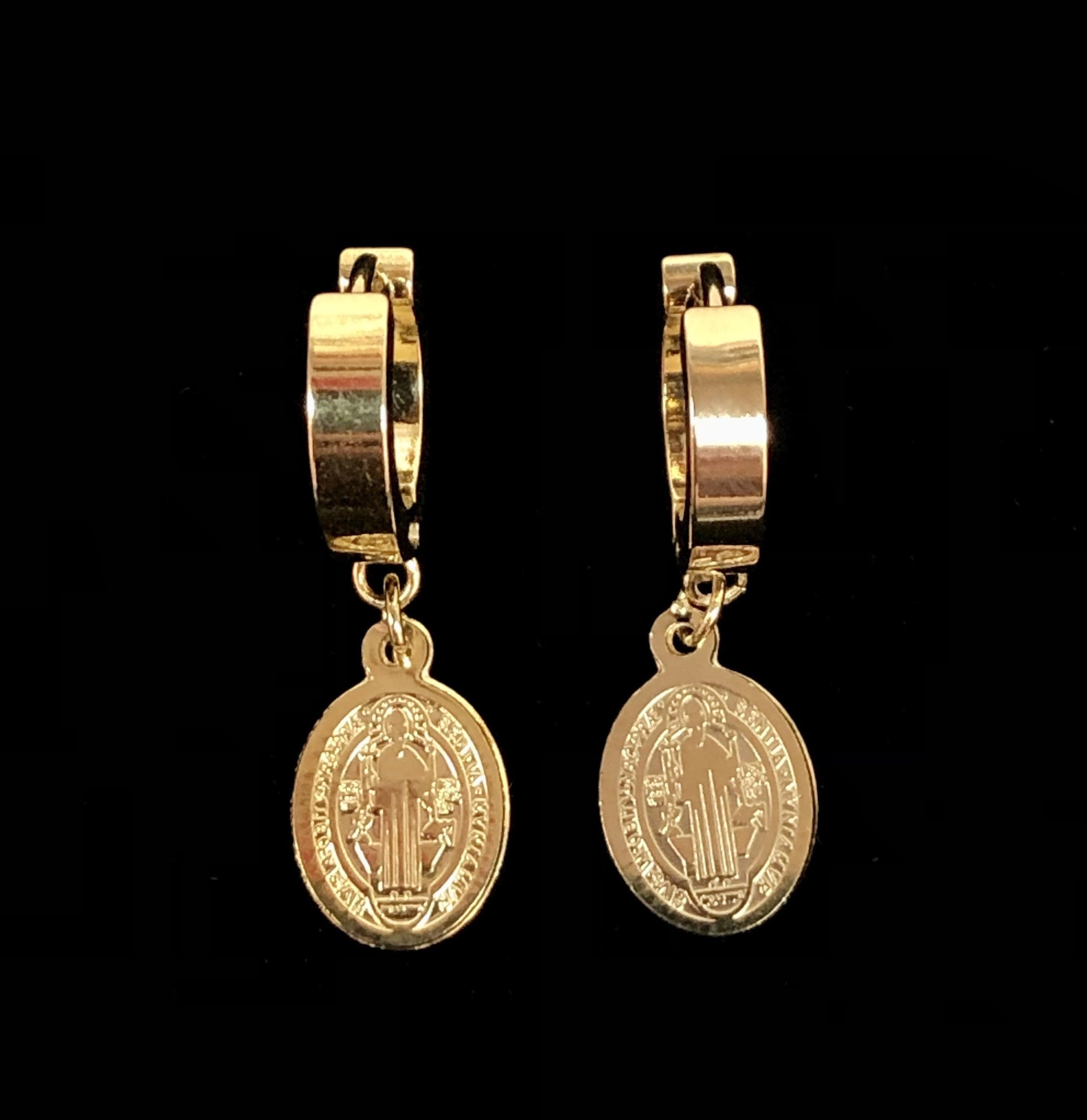 OLE 0067 -18K Gold Filled Oro Laminado EARRINGS, NEW - KUANIA