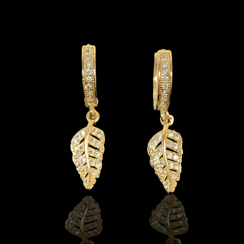OLE 0165 -18K Gold Filled Oro Laminado EARRINGS, NEW - KUANIA