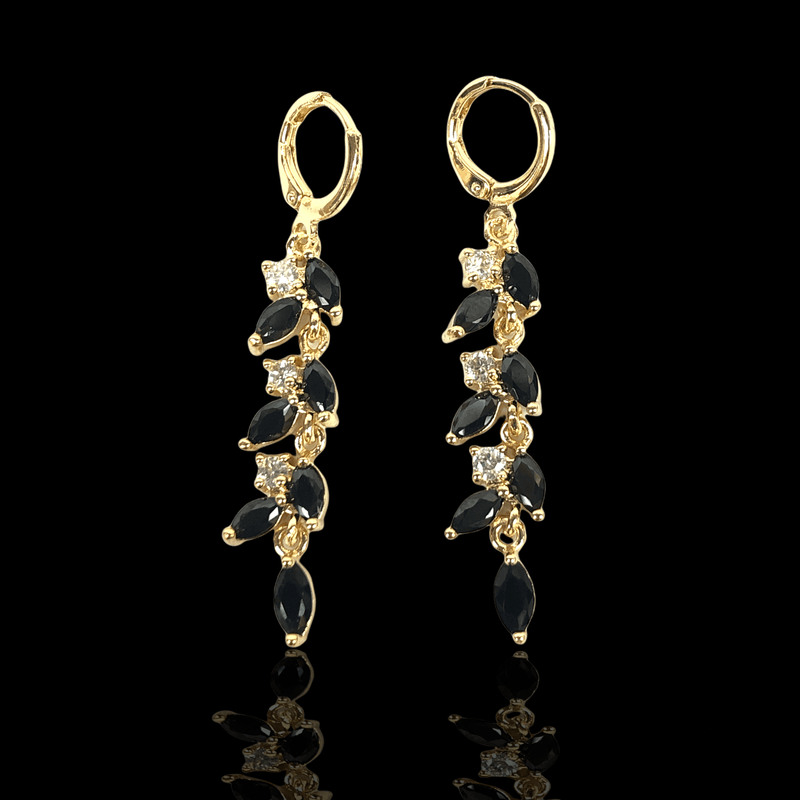 OLE 0195 -18K Gold Filled Oro Laminado EARRINGS, NEW - KUANIA
