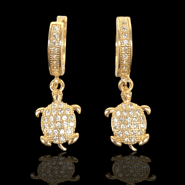 OLE 0204 -18K Gold Filled Oro Laminado EARRINGS, NEW - KUANIA