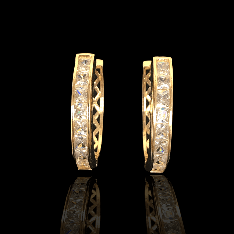 OLE 0216 -18K Gold Filled Oro Laminado EARRINGS, NEW - KUANIA