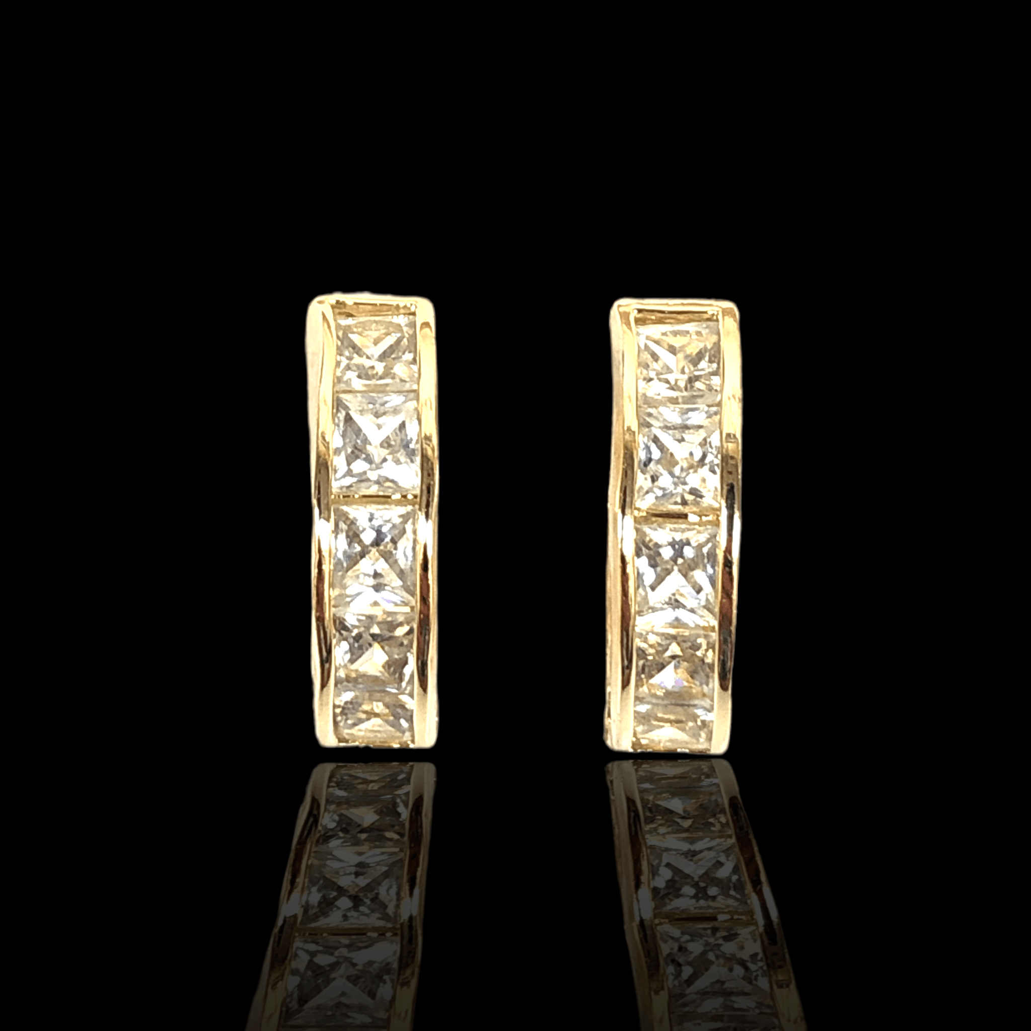 OLE 0259 -18K Gold Filled Oro Laminado EARRINGS, NEW - KUANIA