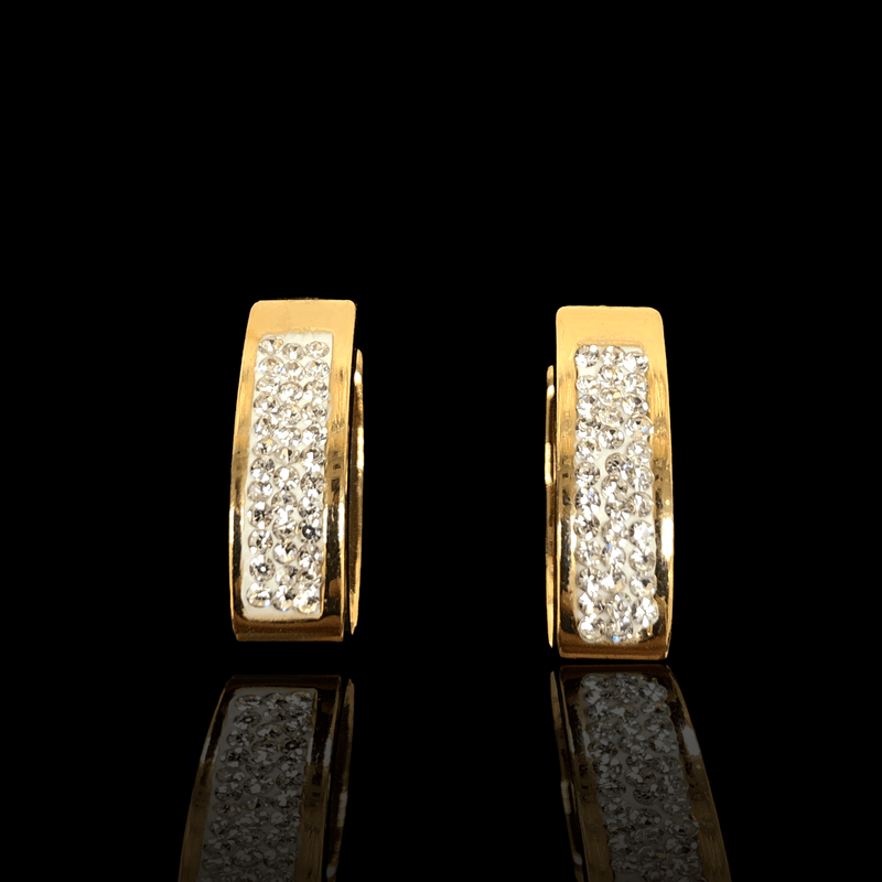 OLE 0289 -18K Gold Filled Oro Laminado EARRINGS, NEW - KUANIA