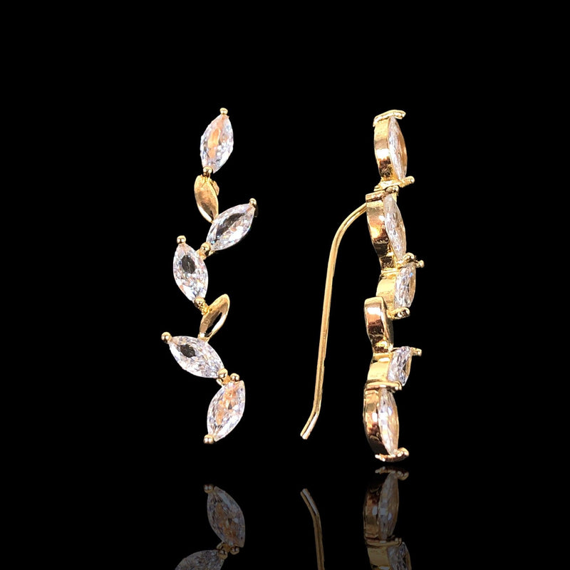 OLE 0342 -18K Gold Filled Oro Laminado EARRINGS, NEW - KUANIA
