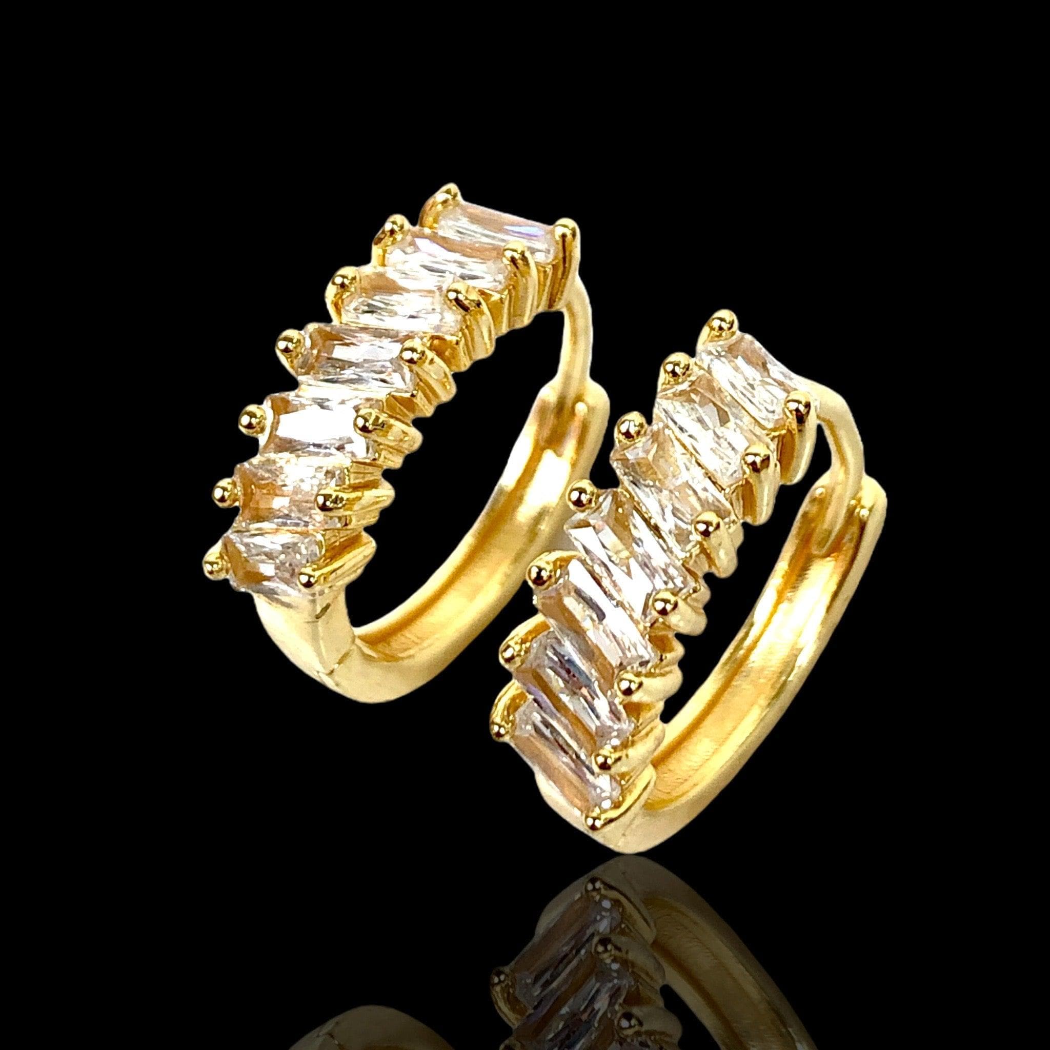 OLE 0356 -18K Gold Filled Oro Laminado EARRINGS, NEW - KUANIA