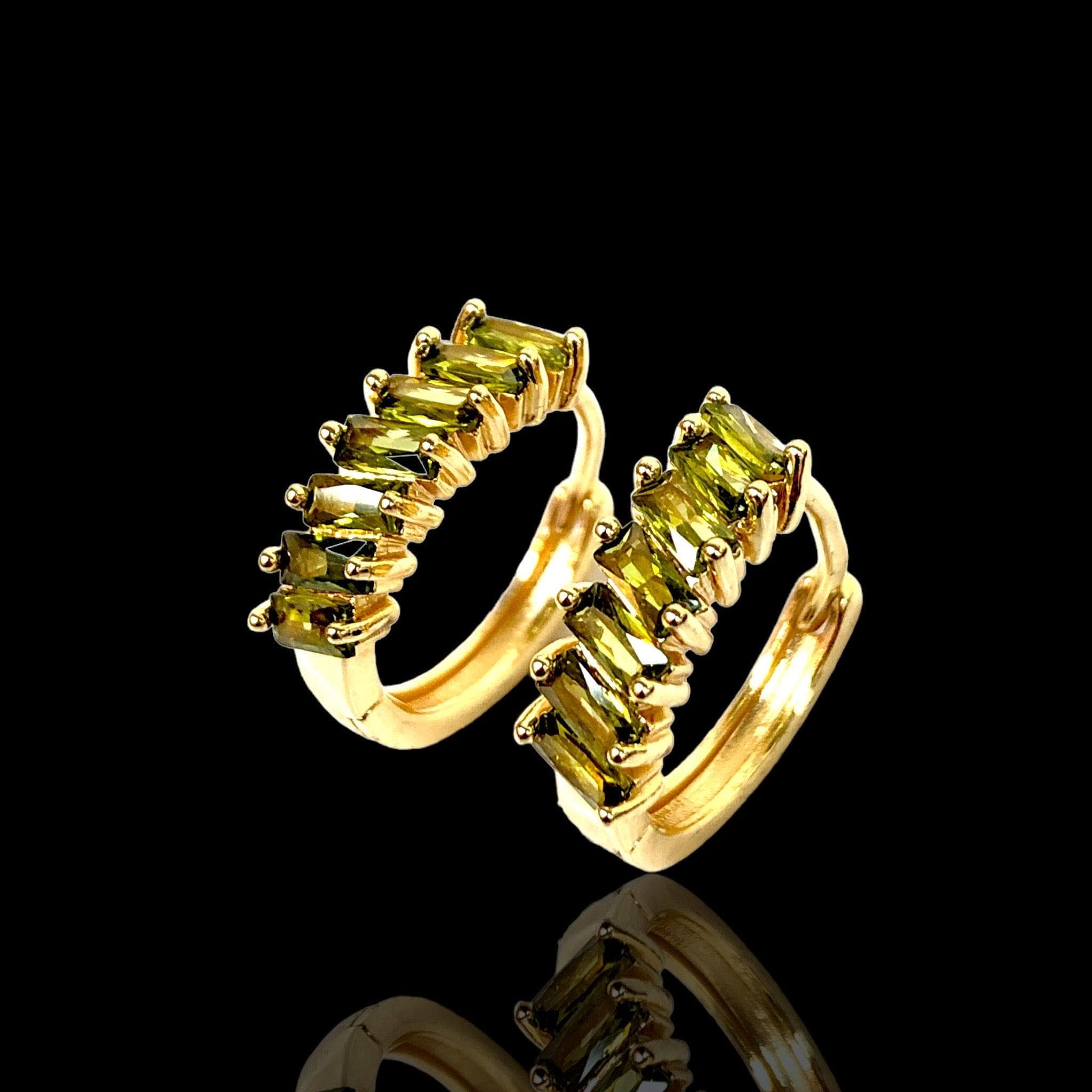 OLE 0356 -18K Gold Filled Oro Laminado EARRINGS, NEW - KUANIA