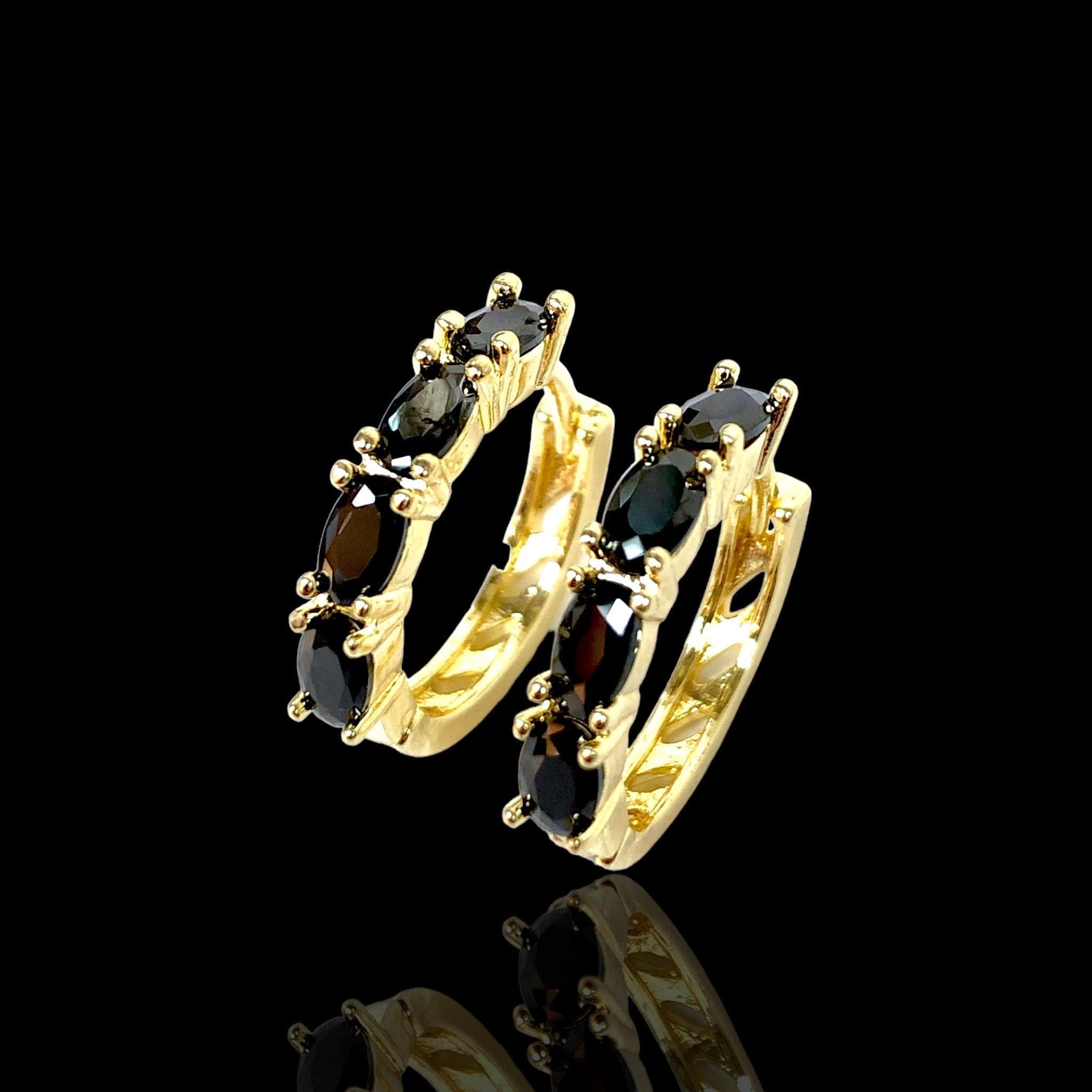 OLE 0357 -18K Gold Filled Oro Laminado EARRINGS, NEW - KUANIA