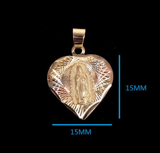 OLP 0200 -18K Gold Filled Oro Laminado 3 TONE, GUADALUPE, NEW, PENDANT - KUANIA